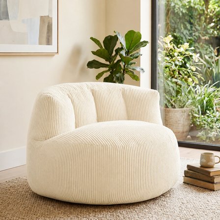 Puffiber Premium Yer Pufu Fitilli Kadife Tek Kişilik Relax Koltuk 94x76 Cm
