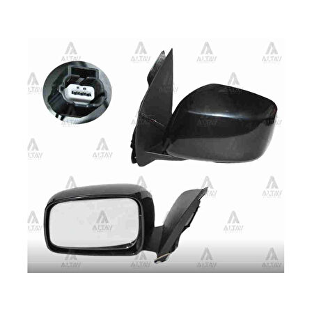 AYNA DIŞ DİKİZ PICKUP 06= NAVARA ELEKTRİKLİ ISITMALI SİYAH SOL