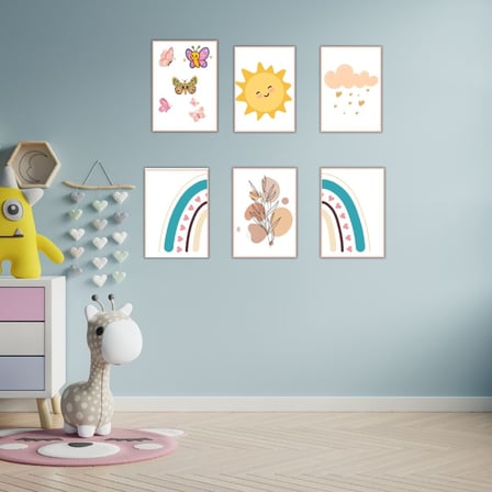 Çocuk Odası MDF Tablo Poster - Eğlenceli Bebek Odası Duvar Dekorasyonu