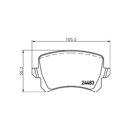 ARKA FREN BALATASI-  (VW PASSAT 06-15  TIGUAN 08-11)