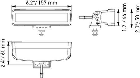 Hella Uzun Hüzme 12/24V Halojen Hareketli Montaj 1FB358176-201