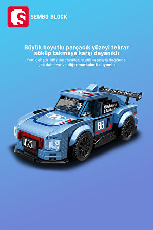 Sembo Block Speed Alliance Current Racing Team 209 Parça yapı blokları Lego ile uyumlu (714029)
