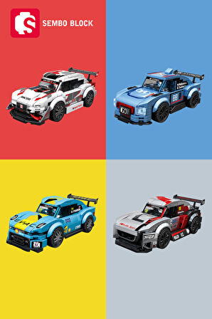 Sembo Block Speed Alliance Current Racing Team 209 Parça yapı blokları Lego ile uyumlu (714029)