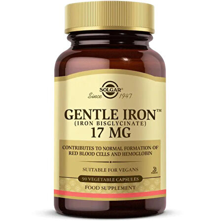 Solgar Gentle Iron 17 Mg 90 Kapsül