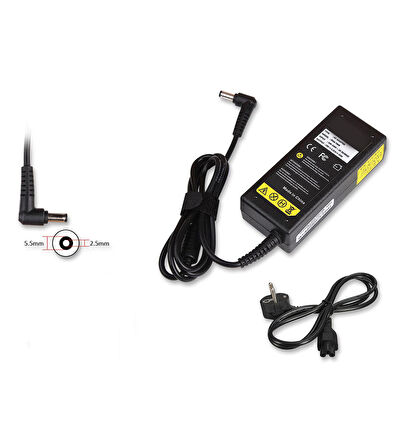 19V 2.1A 40W 5.5x2.5 mm Notebook Adaptör Laptop Şarj