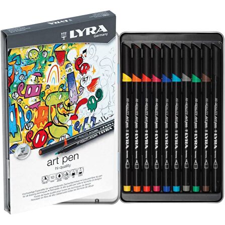 Lyra Hi-Quality Metal Art Pen 10lu Set