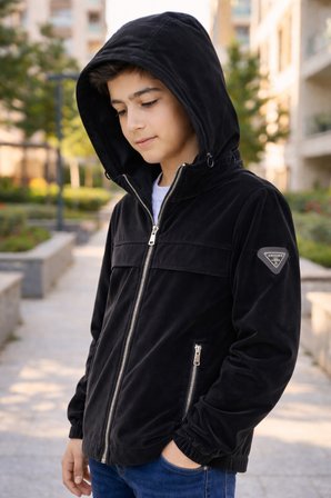 Erkek Çocuk Nova Kumaş Kapüşonlu Mevsimlik Mont MM0014