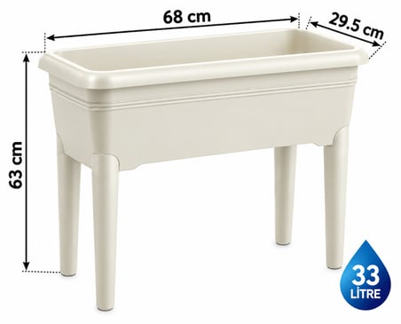 Omnipazar SO-VBA01 Villa Ayaklı Bahçe Saksı Takımı 33 Litre No 1