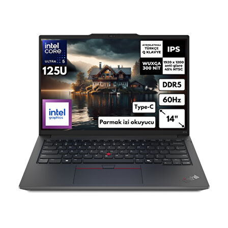 Lenovo ThinkPad E14 G6 Ultra 5-125U 16-GBDDR5 256 GB SSD Intel Graphics 14" WUXGA Windows 11 Home Notebook 21M7002PTXHMF72