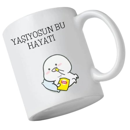 Kişiye Özel İsim Yazılı Çelik Matara ve Yaşıyosun Bu Hayatı Kupa Seti