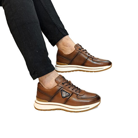 Voyager m158 Taba Full Hakiki Deri Erkek Spor Ayakkabı