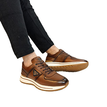 Voyager m158 Taba Full Hakiki Deri Erkek Spor Ayakkabı