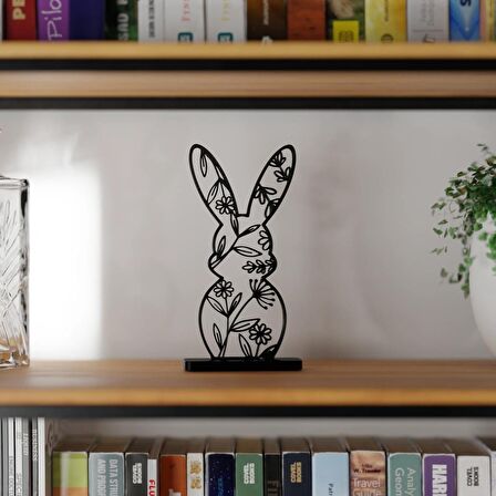 Tavşan4 Geometrik Masa Süsü Plastik 12cm