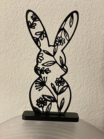 Tavşan4 Geometrik Masa Süsü Plastik 12cm