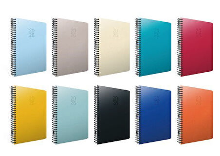 Gıpta 2026 Spiralli Sert Kapak Günlük Ajanda20X28-TÜRKÇE-İNGİLİZCE-RUSÇA-ROMENCE-