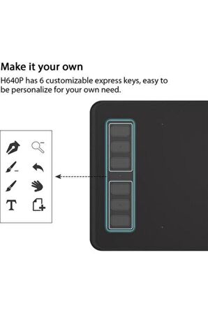 Huion Inspiroy H640P Grafik Çizim Tablet Android Uyumlu