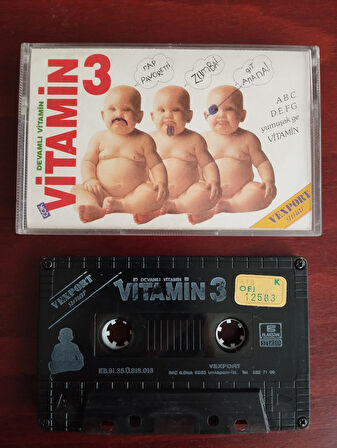 Vitamin 3 –  Devamlı Vitamin -  1991 Türkiye Basım  Kaset Albüm-2.el