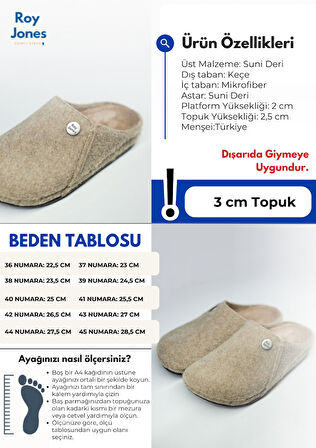 Berlin 6800 Orijinal İtalyan Keçe Unisex Terlik