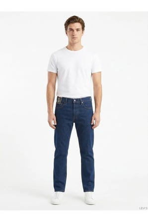 505® regular fit likralı esnek kumaş klasik Erkek Jean Pantolon--soft düz lacivert-- Lacivert / 34/32