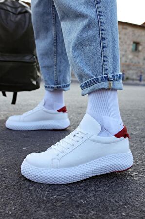 Chekich CH107 GBT Erkek Ayakkabı BEYAZ / KIRMIZI