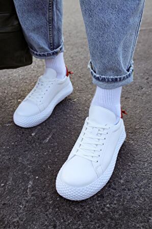 Chekich CH107 GBT Erkek Ayakkabı BEYAZ / KIRMIZI