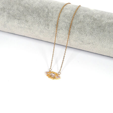 Çelik Kolye Işıltılı Göz Model - K-130