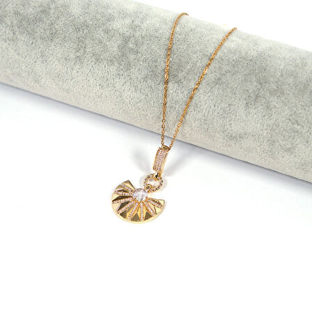 Çelik Kolye Güneş Işıltısı Model – K-129