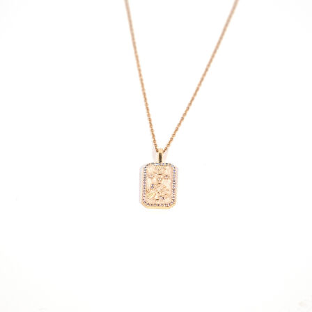 Çelik Kolye Yengeç Burcu Tarot Model - K-105