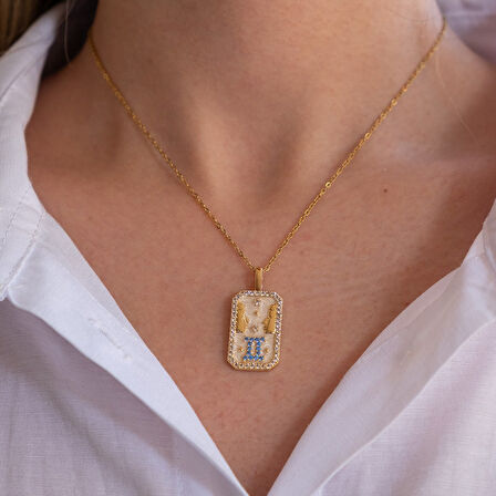 Çelik Kolye İkizler Burcu Tarot Model - K-110