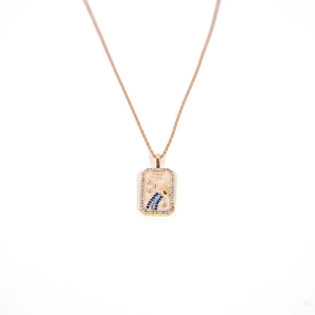 Çelik Kolye Kova Burcu Kolyesi - K-114