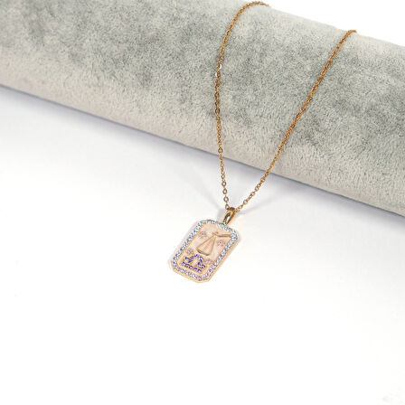 Çelik Kolye Terazi Burcu Kolyesi - K-112