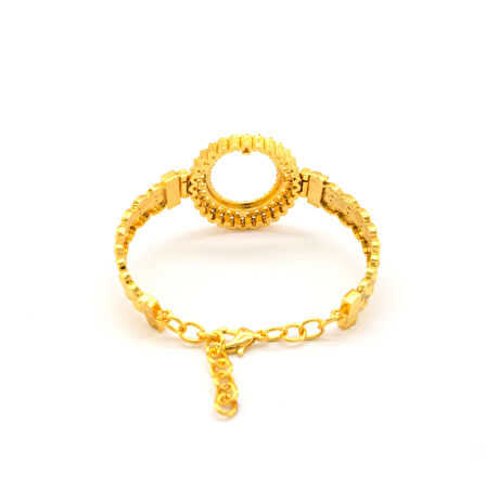 Çeyrek Altın Çerçeve Bileklik Çelik Altın Kaplama BLZ-643