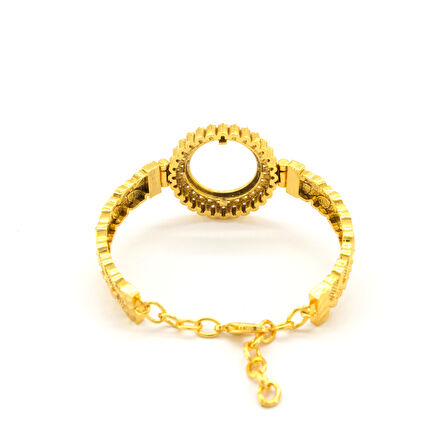 Çeyrek Altın Çerçeve Bileklik Çelik Altın Kaplama BLZ-641