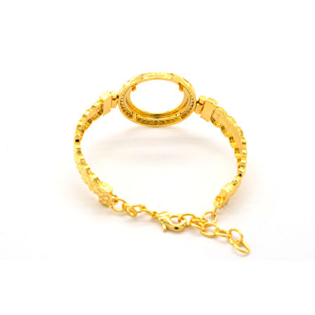 Çeyrek Altın Çerçeve Bileklik Çelik Altın Kaplama BLZ-647