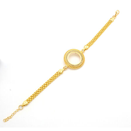 Yarım Altın Çerçeve Bileklik Çelik Altın Kaplama BLK-1080