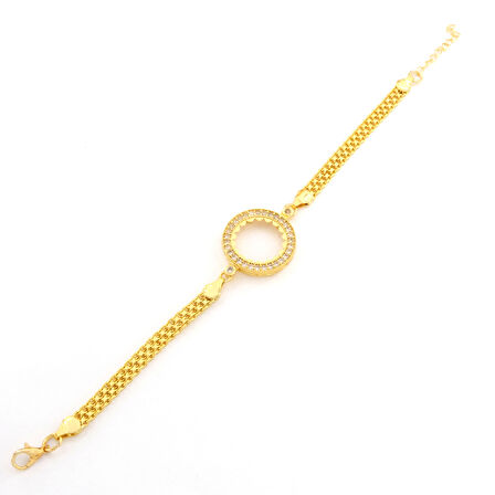 Çeyrek Altın Çerçeve Bileklik Çelik Altın Kaplama BLK-1109