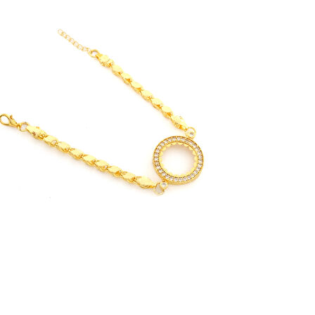 Çeyrek Altın Çerçeve Bileklik Çelik Altın Kaplama Arpa Model BLK-1101