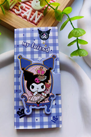 Kuromi-My Melody-Cinnamaroll-Pompompurrin Cırtcırtlı Post-It Defter
