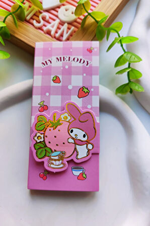 Kuromi-My Melody-Cinnamaroll-Pompompurrin Cırtcırtlı Post-It Defter