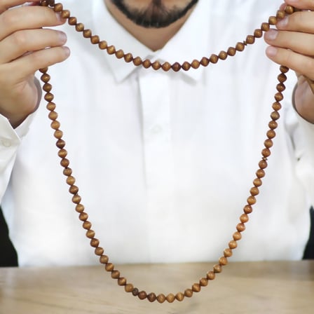 Kişiye Özel Ahşap Kutulu 99'luk Hakiki Kuka Namaz ve Zikir Tesbihi