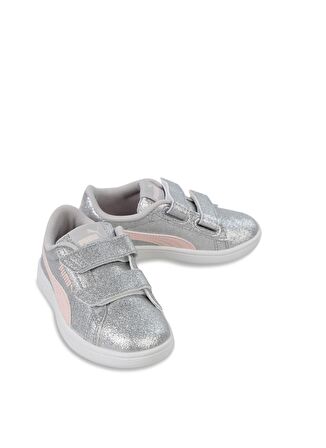 Puma Gri Kız Çocuk Yürüyüş Ayakkabısı 39468602-PumaSmash 3.0 Gliz Glam V