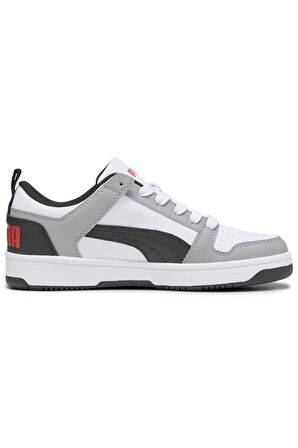 PUMA 37049020  Rebound Layup Lo SL Jr White- Black-Concrete Gray