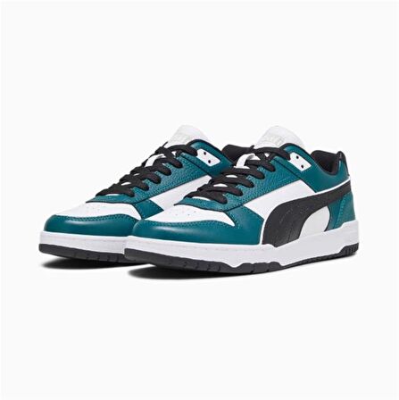 Puma RBD Game Low Erkek PUMA White-Black-Malachite Spor Ayakkabı - 386373 21