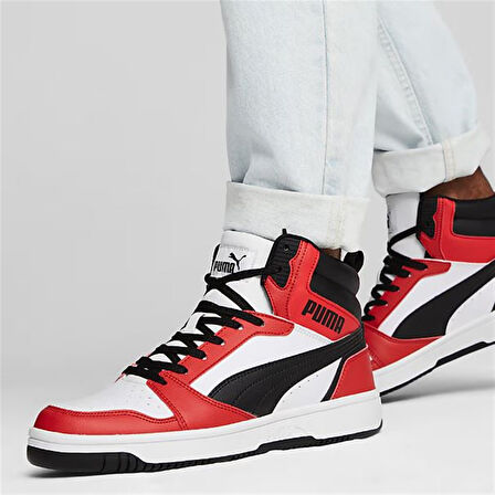 Puma Rebound V6 Kırmızı/Beyaz Erkek Sneaker Spor Ayakkabı - 392326 04