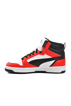 Puma 392326 Rebound V6 Beyaz-Siyah-Kırmızı Unisex Hi Sneaker