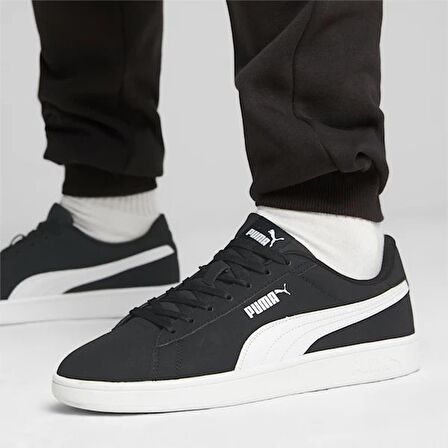 Puma Puma Smash 3.0 Buck SİYAH Erkek Tenis Ayakkabısı