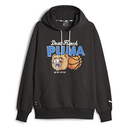 622045-01 Puma Dylan Hoodie  Black Erkek Sweatshirt Siyah