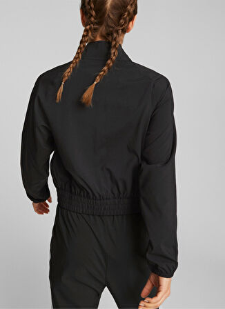 Puma Siyah Kadın Dik Yaka Zip Ceket 52414201-Puma Fit Woven Fashion Jkt