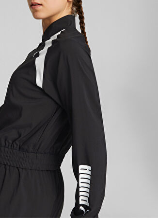 Puma Siyah Kadın Dik Yaka Zip Ceket 52414201-Puma Fit Woven Fashion Jkt