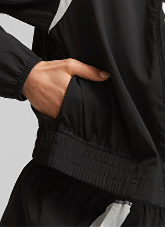 Puma Siyah Kadın Dik Yaka Zip Ceket 52414201-Puma Fit Woven Fashion Jkt